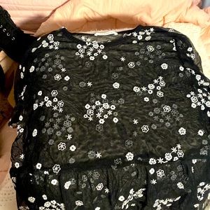 Mesh floral top